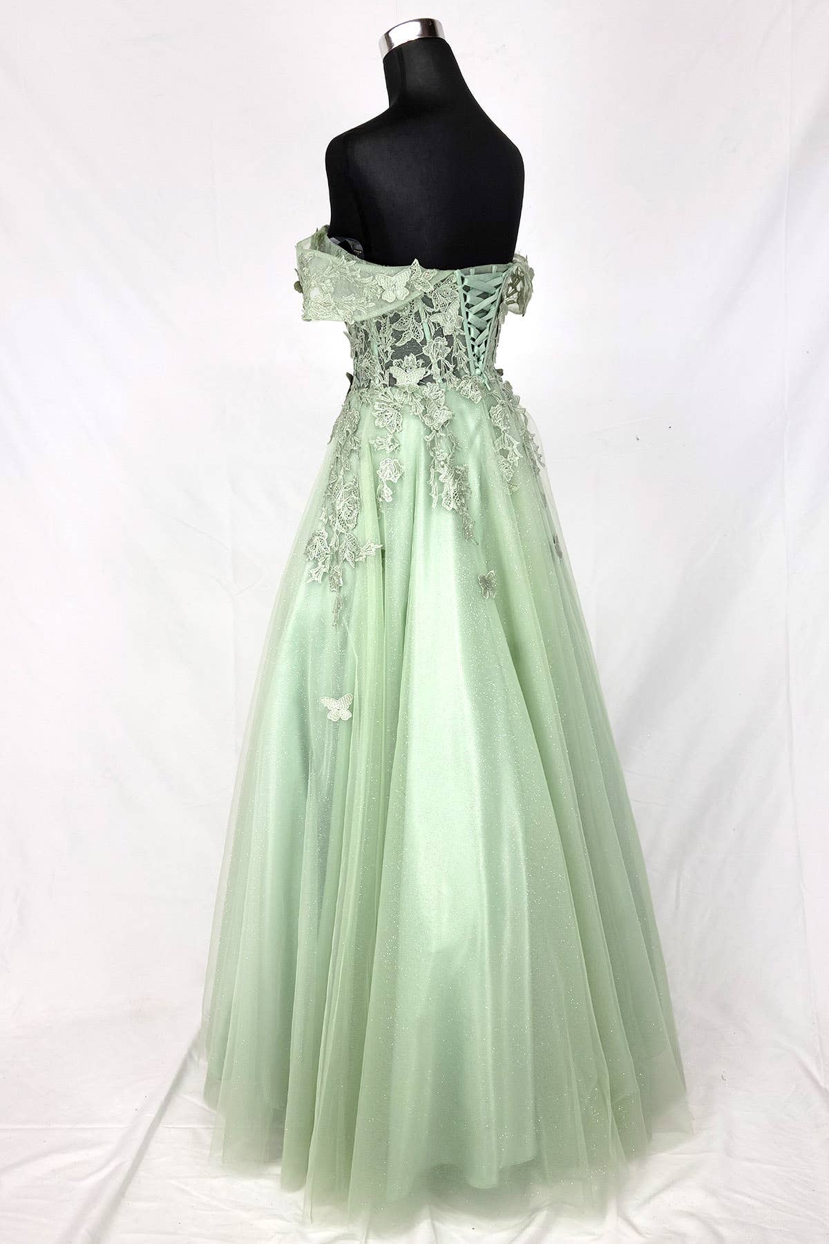 Chicas - Venta al por mayor Vestido - Mujer - Vestido con hombros descubiertos y mariposas C35016