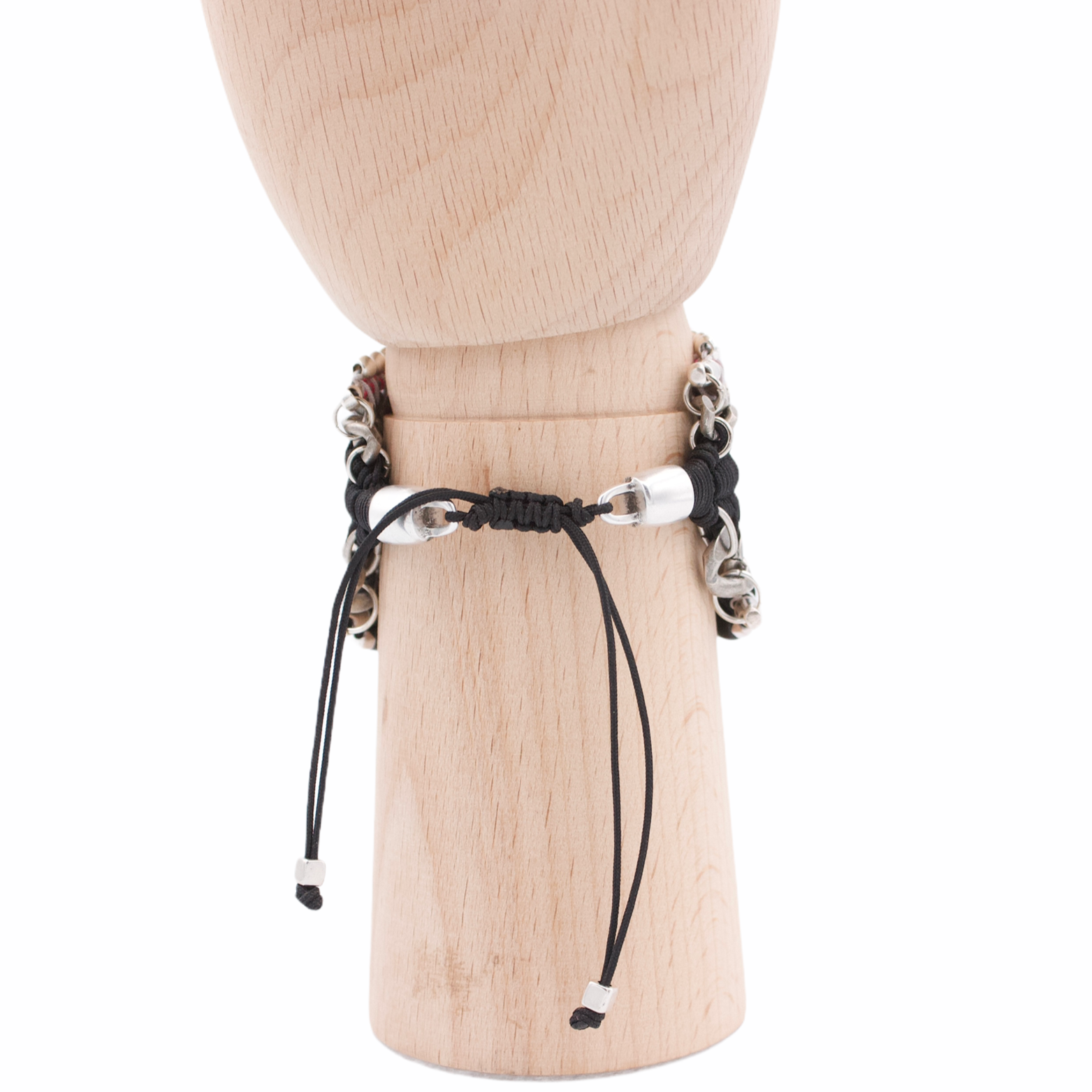 Araracuara – Pulseira entrelaçada/entrançada por atacado – INÍRIDA pulseira grossa em tecido preto2