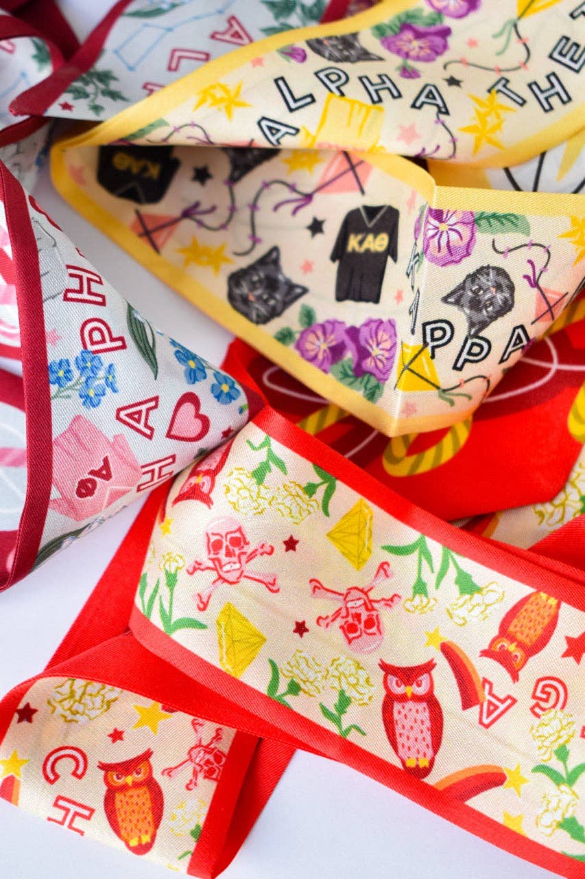 Saturday Silks - Wholesale Scarf - Women's - Kappa Alpha Theta Skinny Scarf4