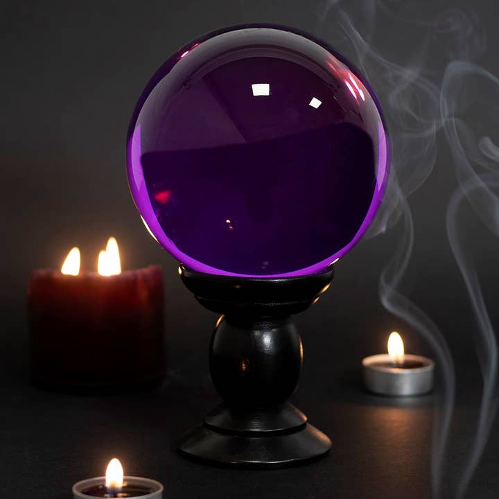 Large Purple Crystal Ball on Stand for wholesale by Something Different Wholesale