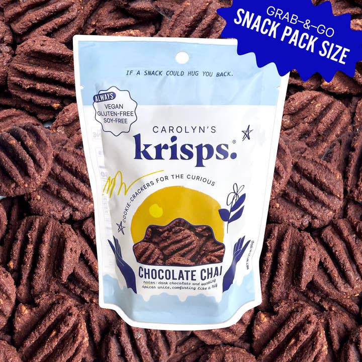 Snack Pack Schokolade Chai Krisps Glutenfrei, Vegan für den Großhandel von Carolyn's Krisps