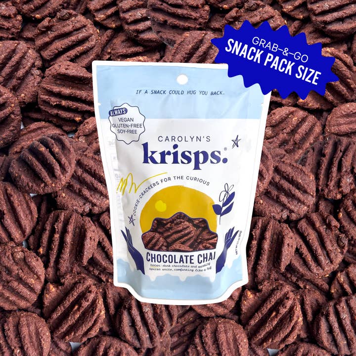 Carolyn's Krisps - Wholesale Crackers - Snack Pack Chocolate Chai Krisps Gluten-free, Vegan