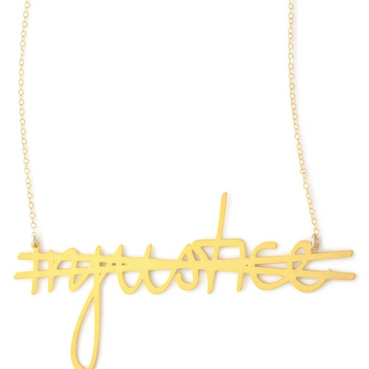 No More Onjustice Empowerment Necklace voor wholesale door Brevity.