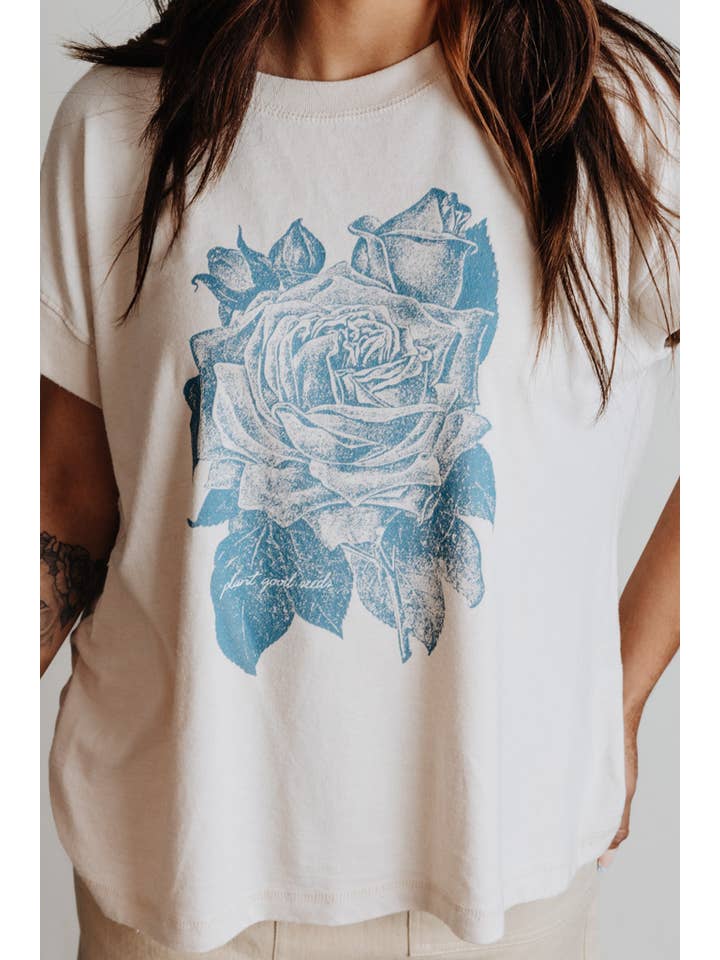 Crowned Free - Wholesale Screen Printed T-Shirt - Women's - Plant Good Seeds Tee 1