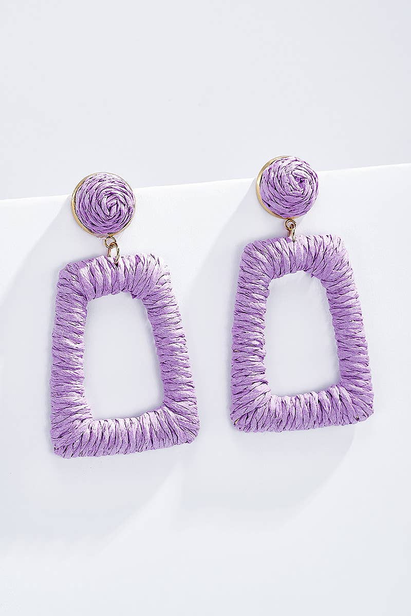 BYREN | ÉLINE L'ATELIER - Wholesale Dangle Earrings - Straw earrings with steel stud 124NN056