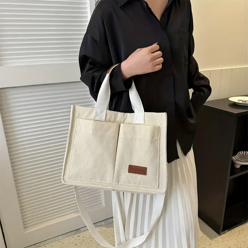 Ashlen - Wholesale Tote Bag - Women's - CORDUROY LARGE CAPACITY BAG1