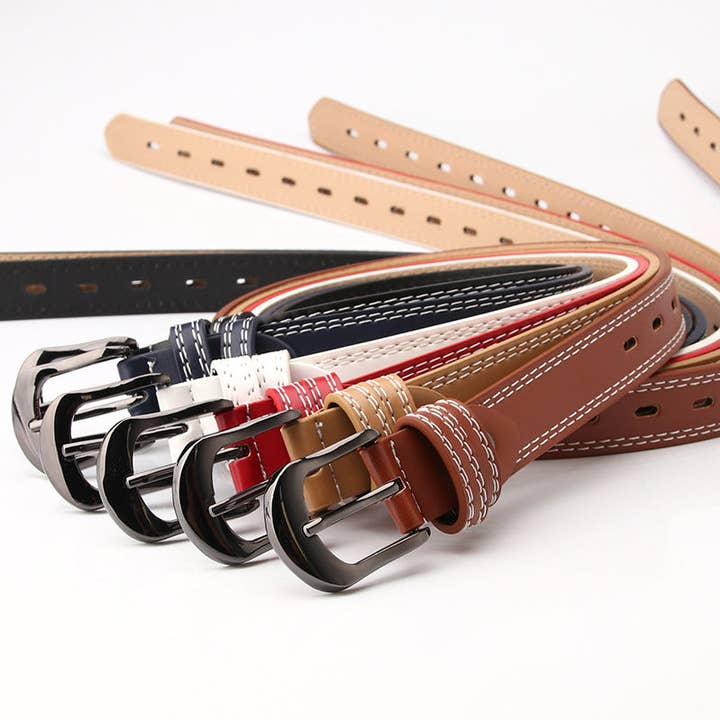 Ceinture de mode pour femmes avec ceinture polyvalente à double ligne pour la vente par Little Trendy