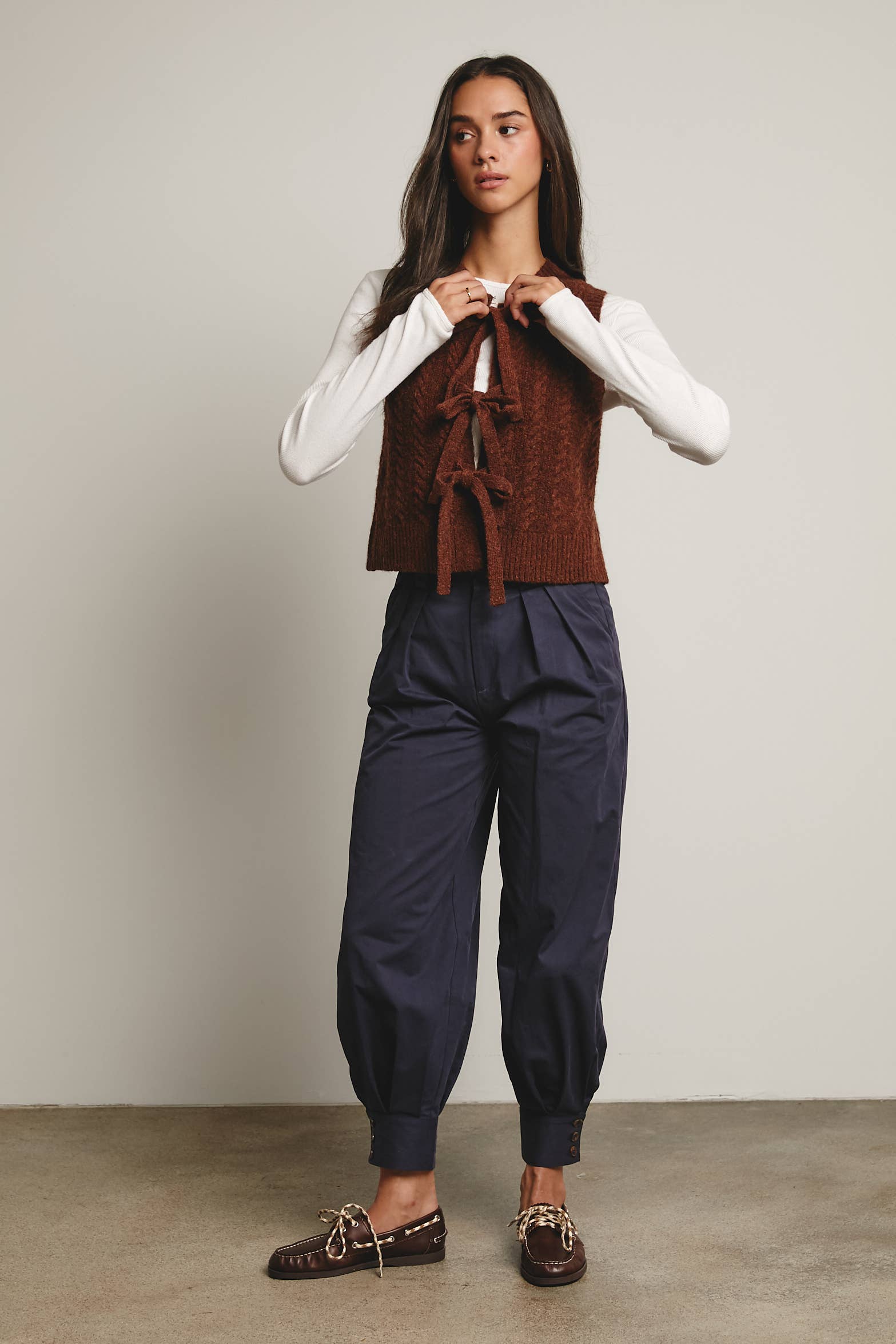 Forte - Vendita all'ingrosso Pantalone - Donna - Pantaloni affusolati con polsino plissettato FP000228