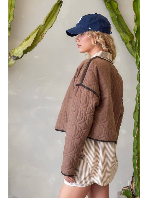 ILLA ILLA - Wholesale Jacket – Women's - Quilted Contrast Binding Jacket3