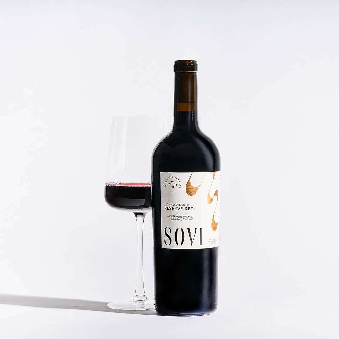 Sovi Wine Co. - Wholesale Non-Alcoholic Spirits/Wine/Beer - Reserve Red - NEW BATCH - Non-Alcoholic Wine - Bottles0