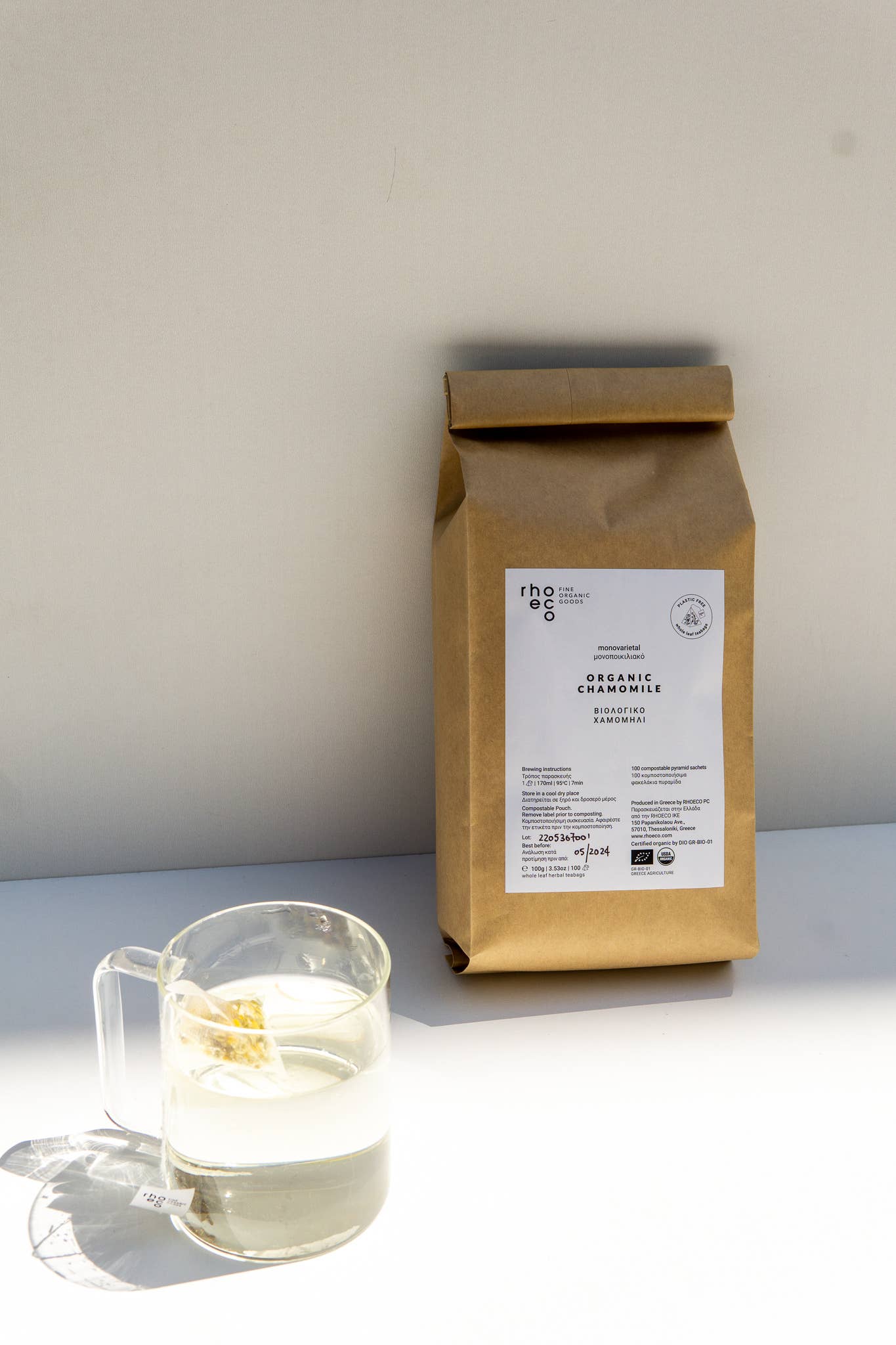 rhoeco - fine organic goods – Sacos de chá por atacado – Big Bags - 100 saquinhos de chá piramidais compostáveis em grande quantidade23