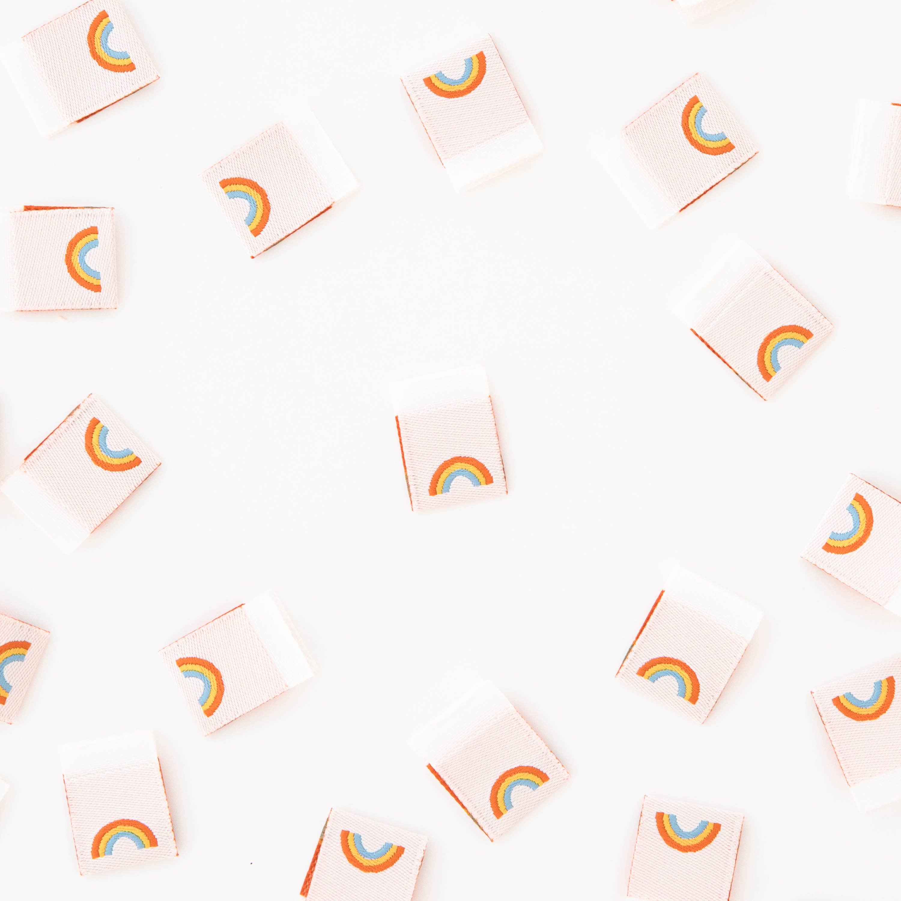 Sarah Hearts - Wholesale Craft Supplies - Mini Rainbow Woven Sewing and Quilting Labels for Kids1