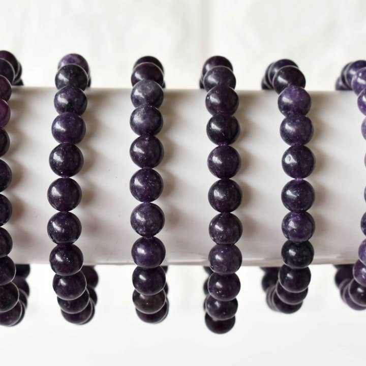 Soothing Crystals - Vente Bracelet de perles - Bracelet de guérison | Lépidolite | Bracelet en pierres précieuses6