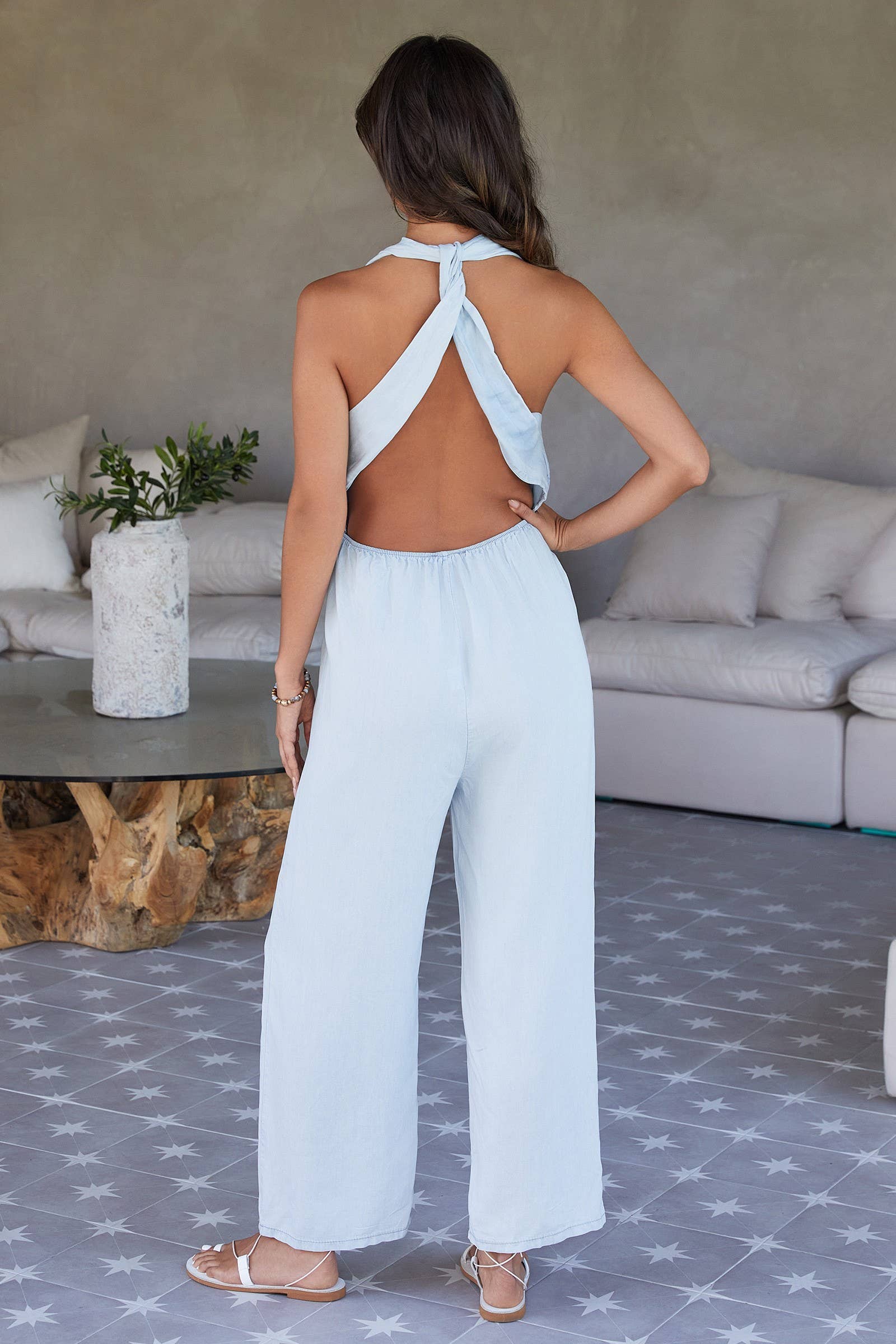 MILIO MILANO - Wholesale Jumpsuit - Women's - TENCEL HALTER NECK JUMPSUIT (68202)2
