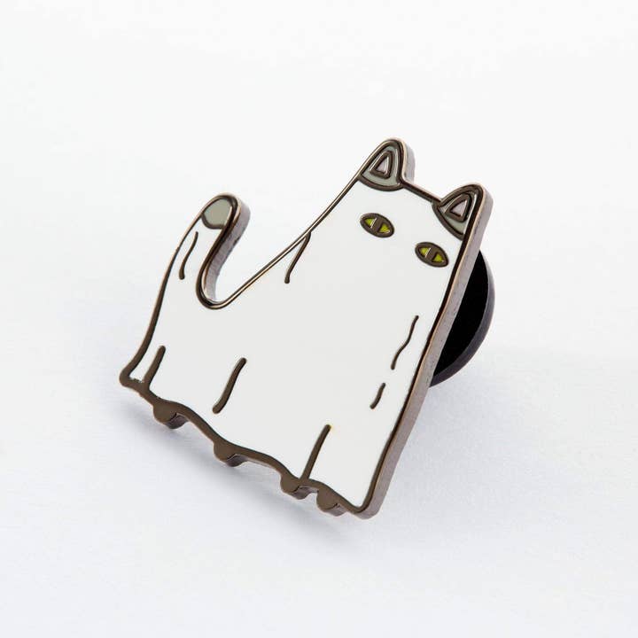 Punky Pins - Wholesale Lapel pin/button - Ghost Cat Enamel Pin3