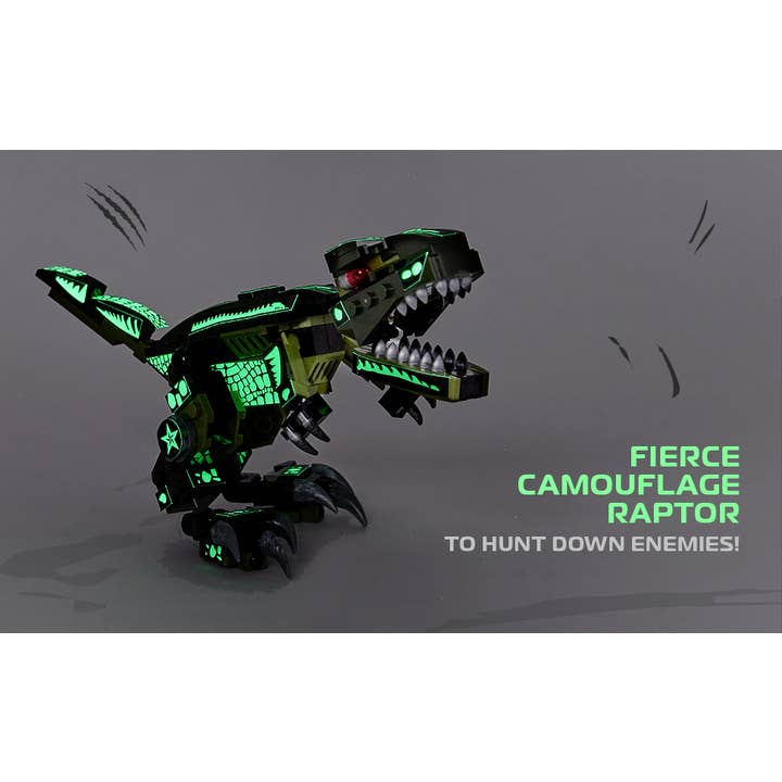 JitteryGit - Wholesale Building Set - Kids - Glow in The Dark Army Robot 3-in-1 Set (398 Pc) AlphaZor10