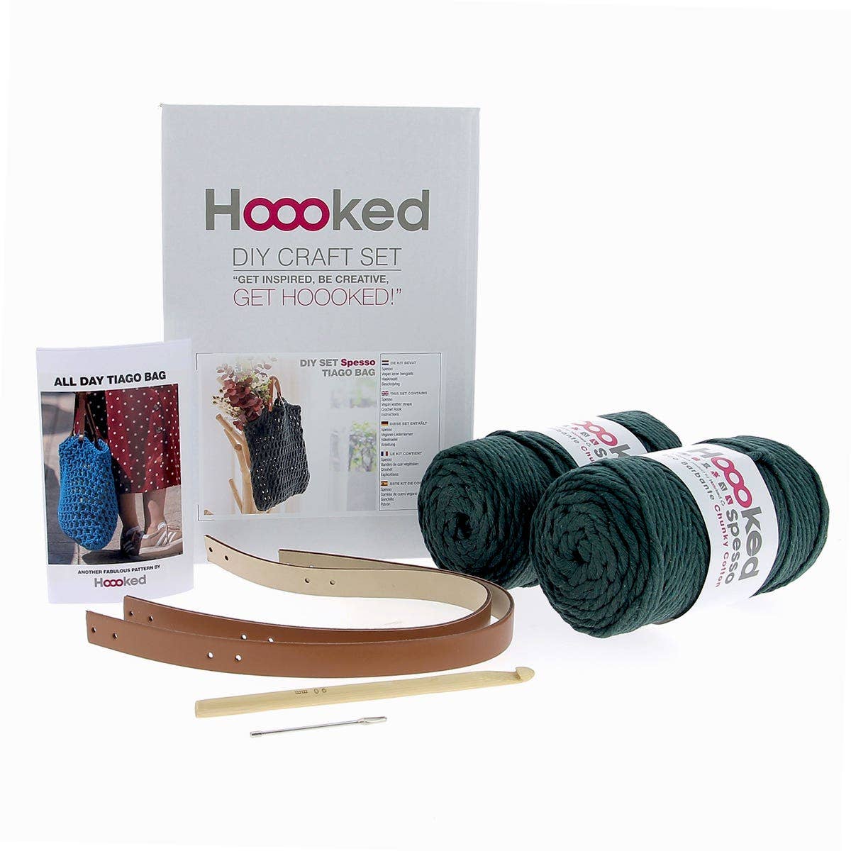 Hoooked Yarns - Vendita all'ingrosso Kit per lavoretti fai da te - Kit all'uncinetto fai da te Borsa Tiago Pine0