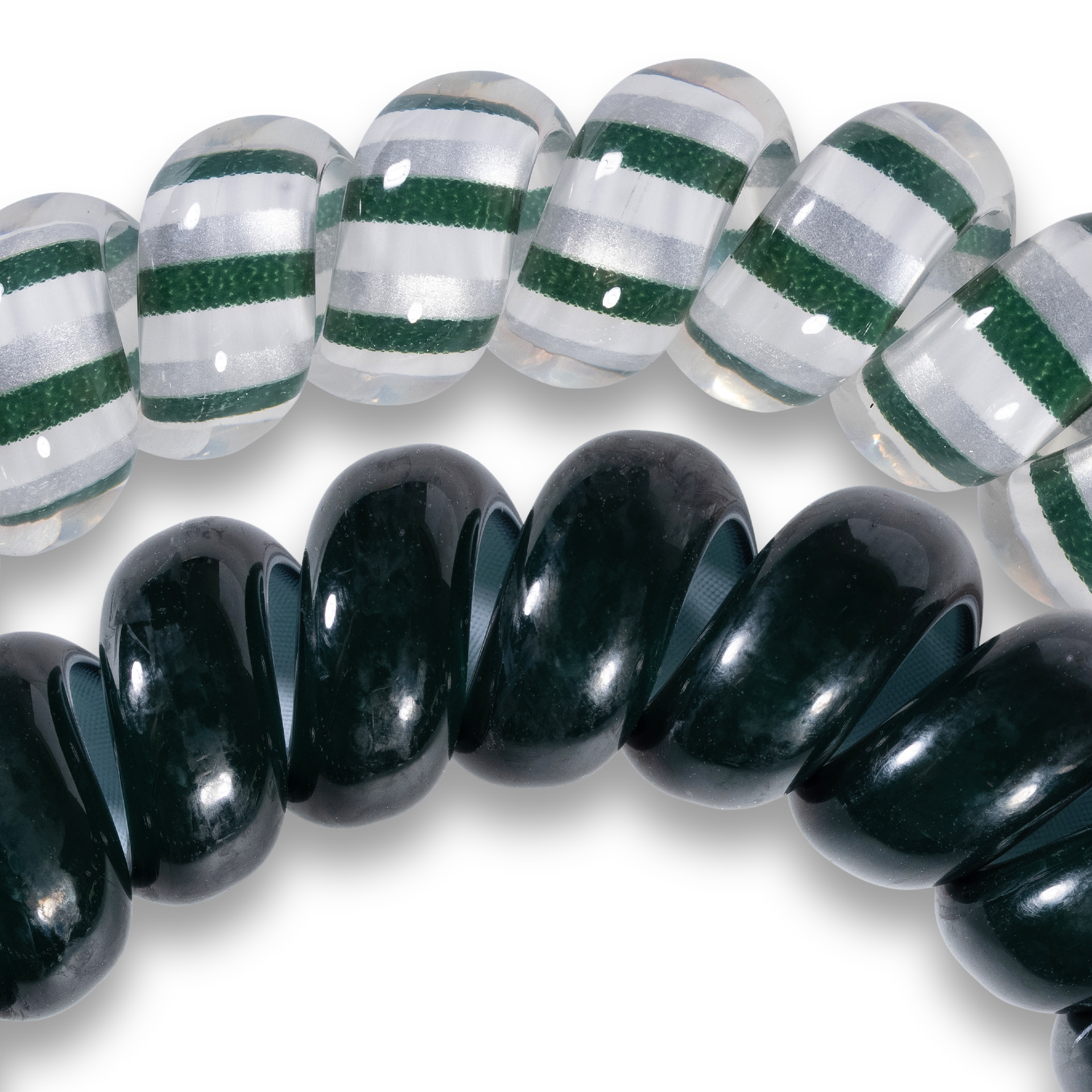 TELETIES - Wholesale Hair Tie - Spiral Hair Coils | Small | Michigan State Univ. Hair Ties2