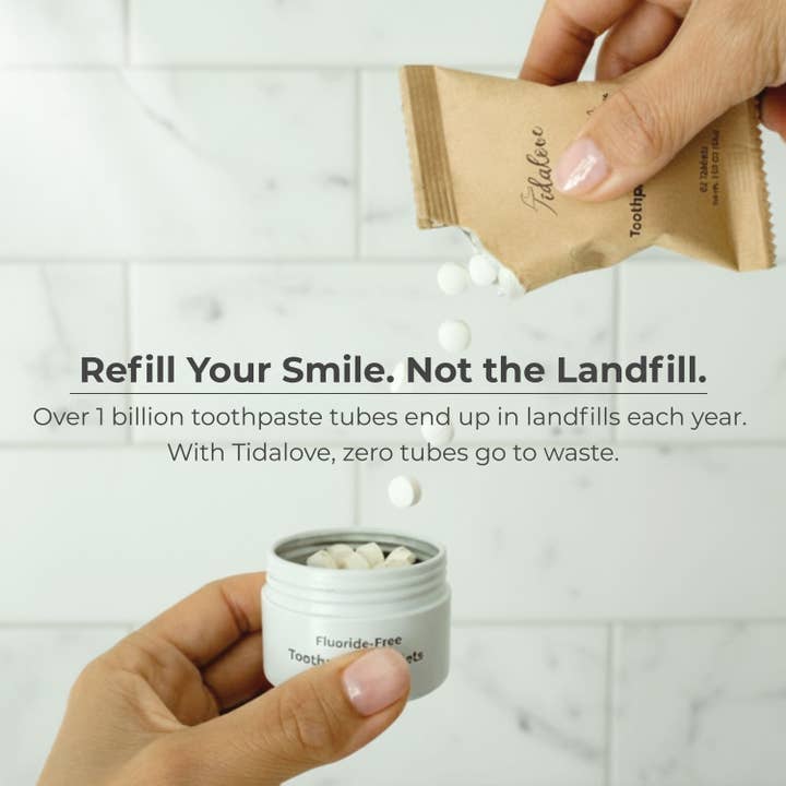 Tidalove - Wholesale Toothpaste - Fluoride Yuzu Mint Toothpaste Tablets — 1 Month6