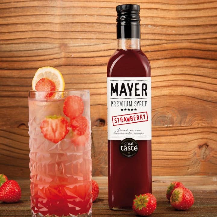 Mayer Premium Syrup - Wholesale Cocktail Mix/Syrup - Hungarian Premium Mayer Strawberry SyrupÂ