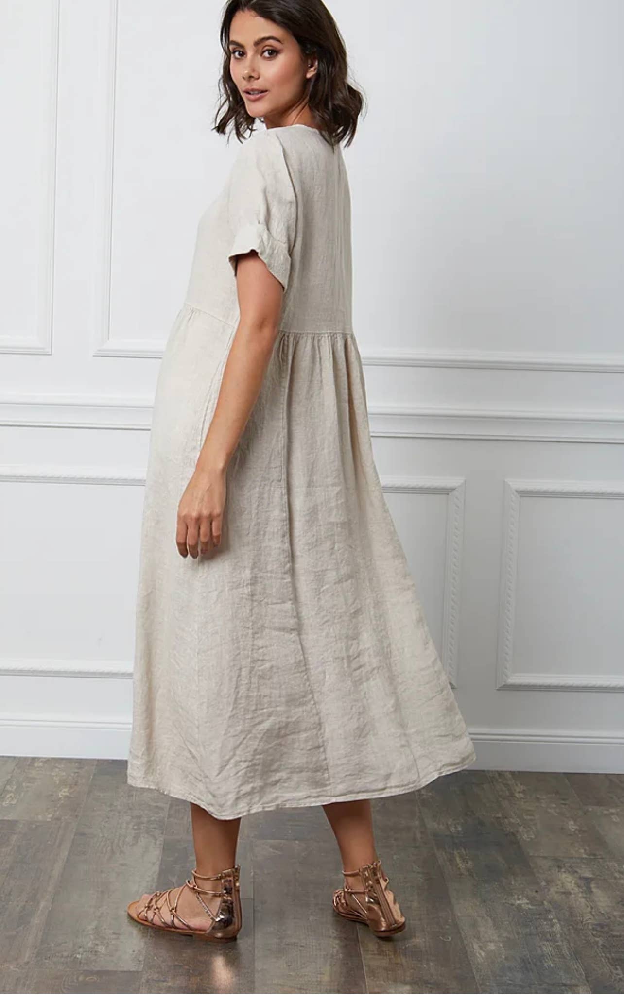 LÉA & LUC - Wholesale Dress - Women's - Long dress in 100% linen REF.714862