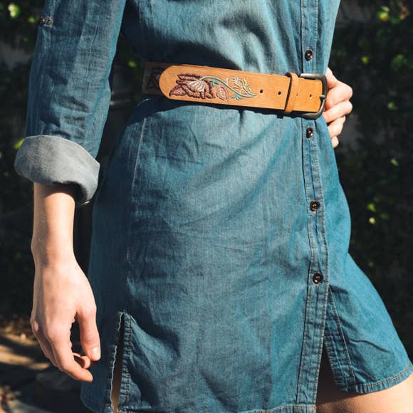 Leto Accessories - Wholesale Belt - Women's - Flower Embroidered Statement Belt10