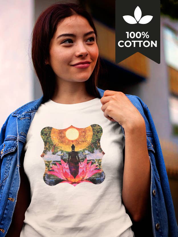 Her Beauty - 100% Cotton Vintage Nature Graphic Tee for wholesale by Running With Wolves