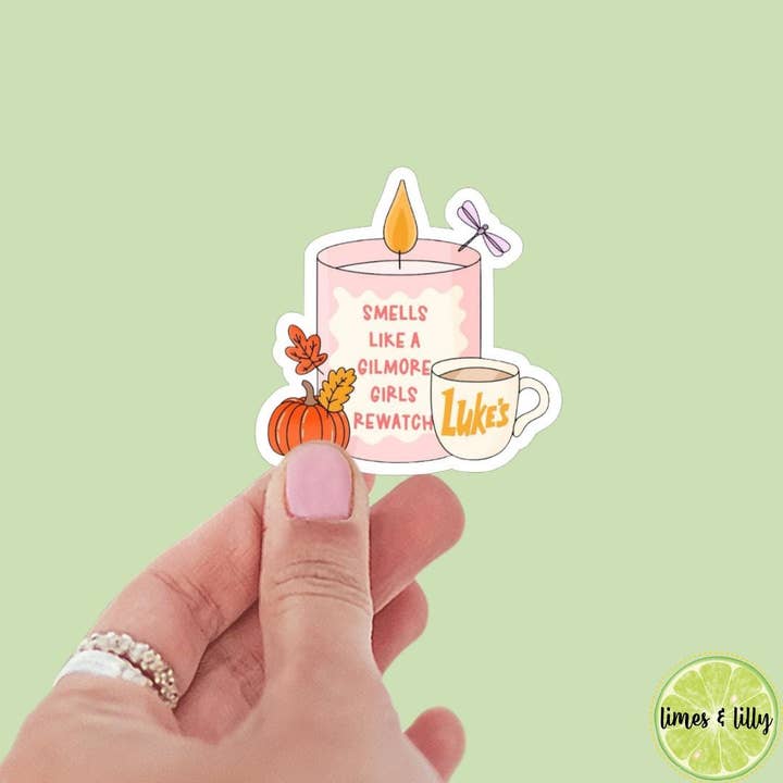 Autocolante Gilmore Girls | Cheira a uma Rewatch de Gilmore Girls Autocolante | Inspirado na Série de TV | Autocolante para Kindle | Autocolantes Literários | por atacado de Limes & Lilly