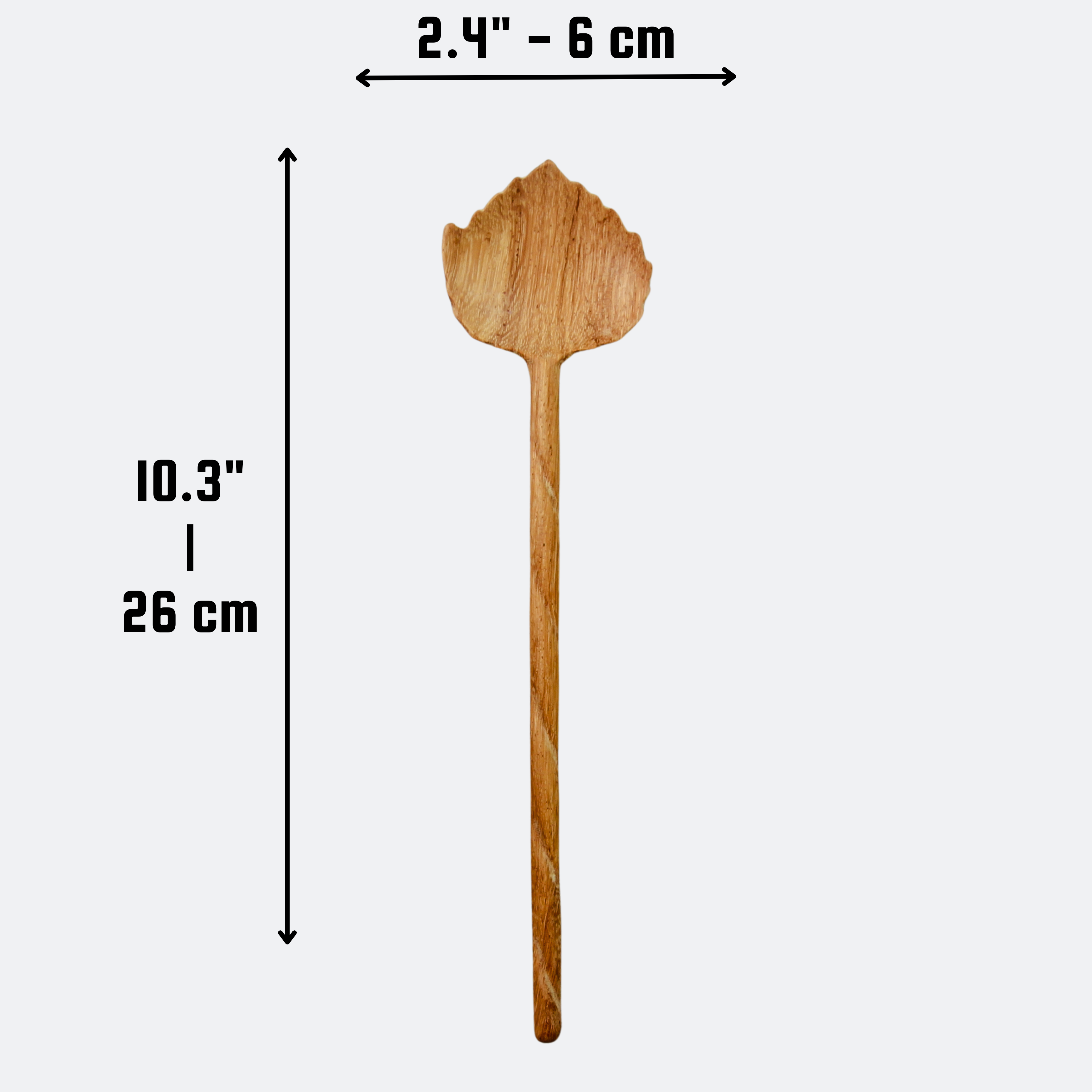 194 Craft House - Venta al por mayor Utensilio para servir - Servidores de madera para ensaladas con forma de hoja, 10 pulgadas, utensilio para servir2