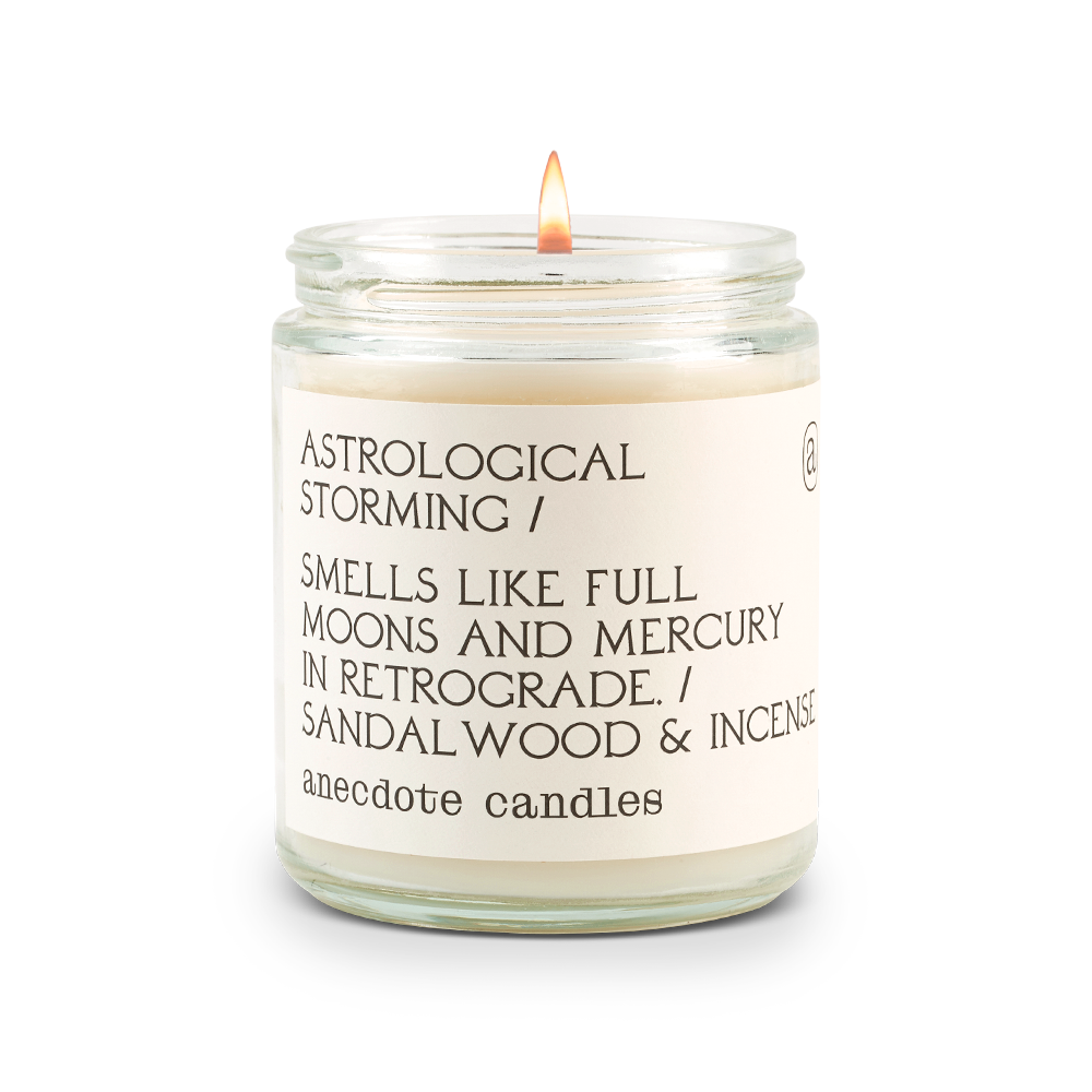 Anecdote Candles - Vendita all'ingrosso Candela in vasetto - Candela Astrological Storming con legno di sandalo e incenso1
