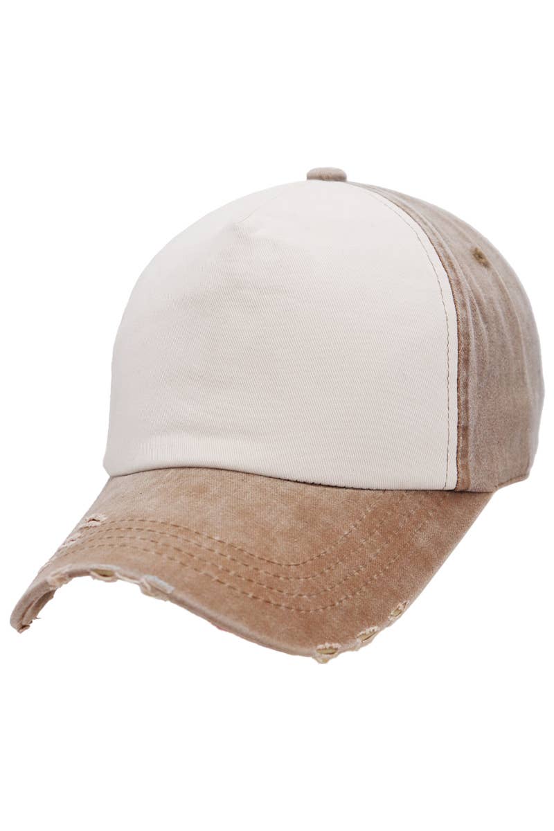 Cap Zone - Wholesale Baseball Cap - Unisex - Distressed Dirty Wash Five Panel Baseball Cap8
