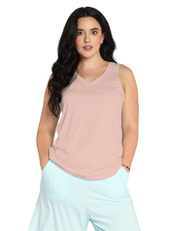 Miami Style - Wholesale Tank Top - Women's - Missy V-Neck Tank Top 230M