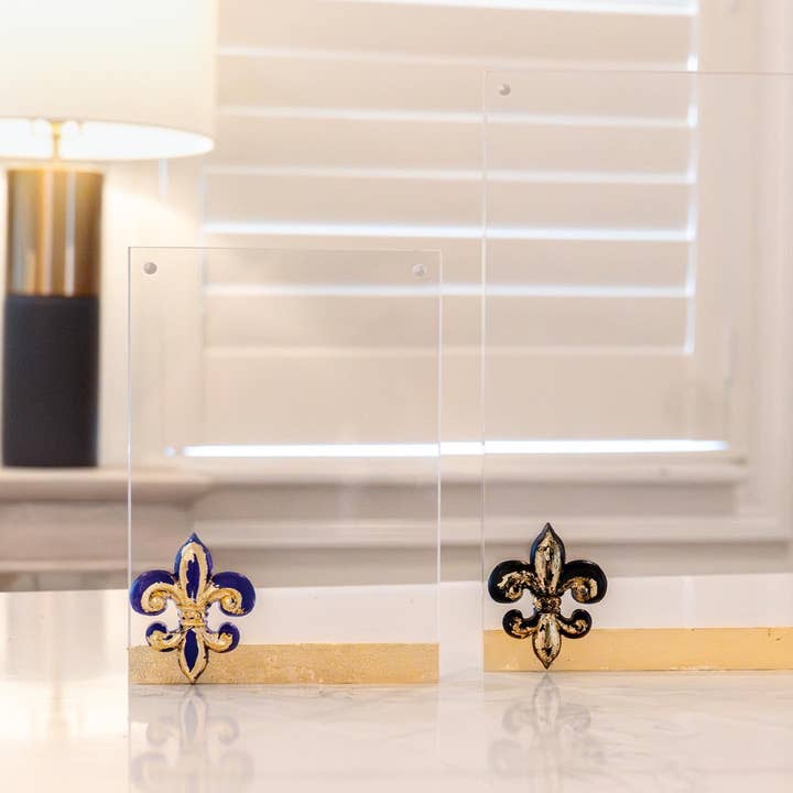 Creole Pearl Designs - Wholesale Picture frame - SMALL Purple & Gold Acrylic frame3