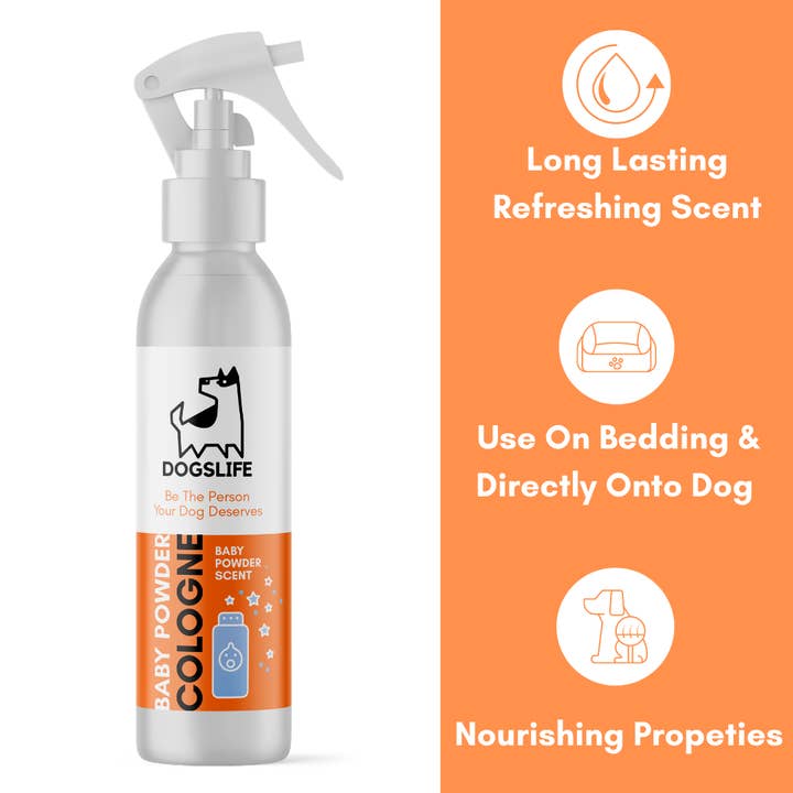 DogsLife - Venta al por mayor Spray para mascotas - Perros - Colonia para perros (aroma a talco para bebés)3