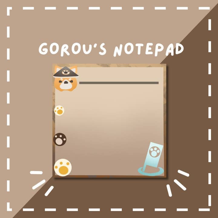 Gorou Notepad - Genshin Impact Series for wholesale by Studio Ayu