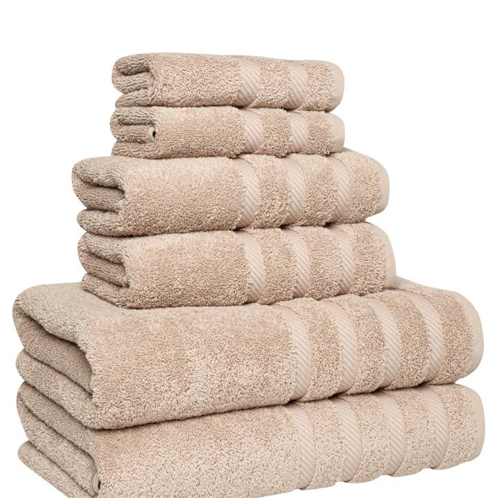 Elysium 6-Piece Turkish Towel Set - Taupe for wholesale by Still Water Linens