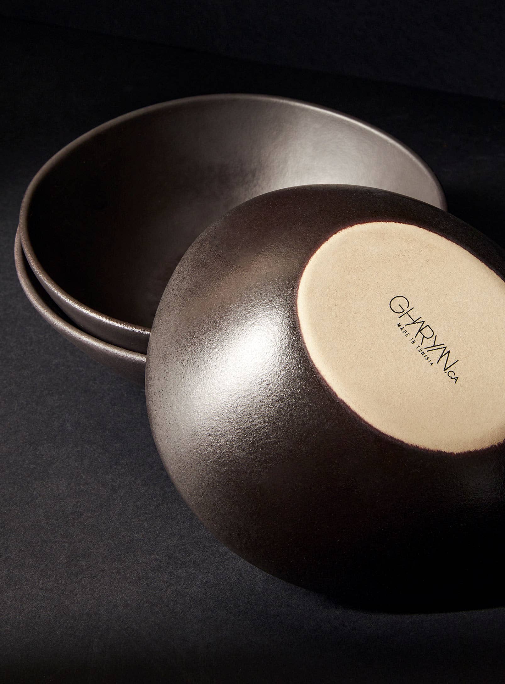 GHARYAN Stoneware & Olive Wood Tableware | Ships from USA - Wholesale Bowl - Handmade Stoneware Soup Plate | Dadasi 7.9"9