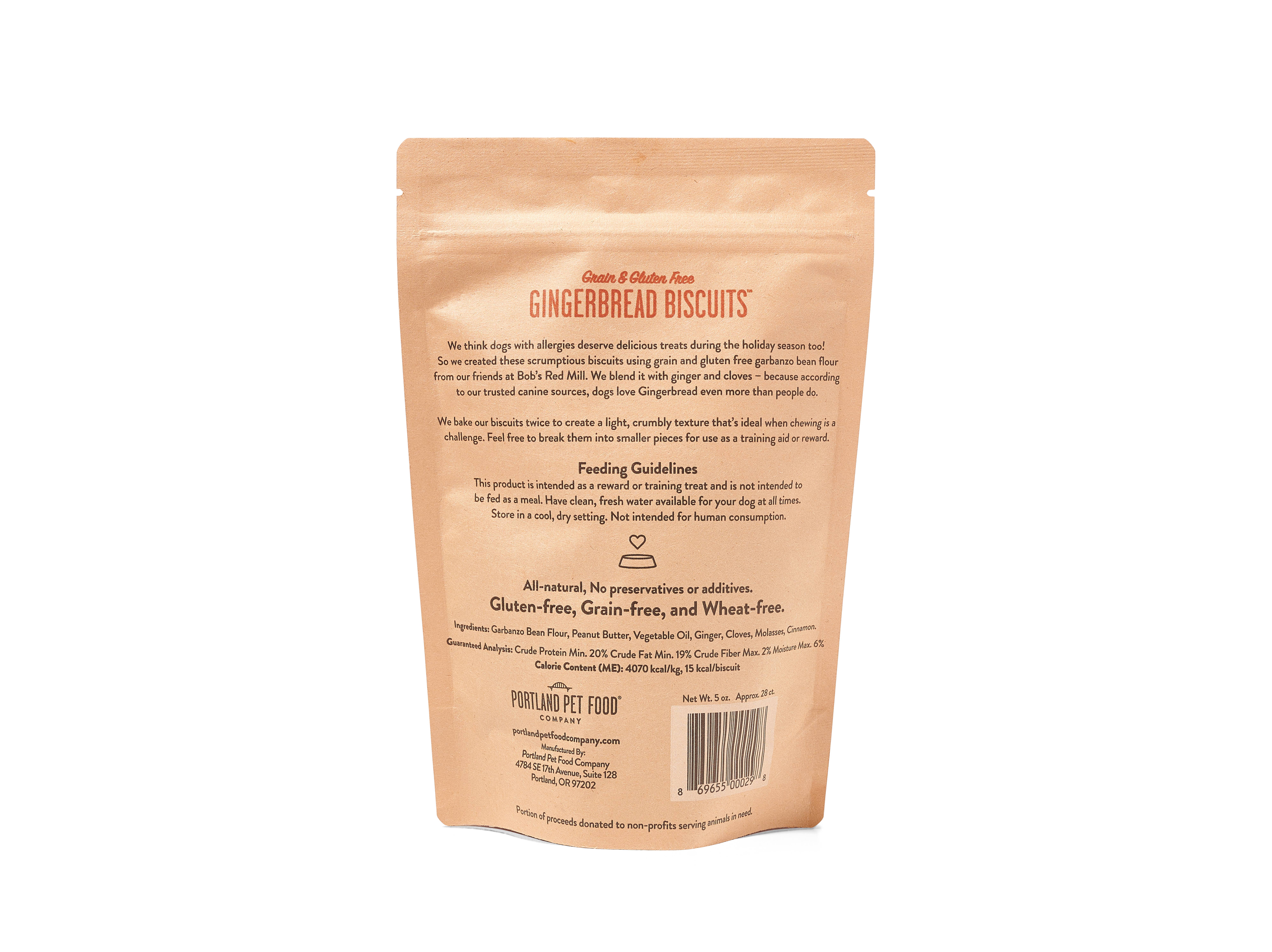 Portland Pet Food Company - Wholesale Pet Biscuit - Dog - Grain and Gluten Free Gingerbread Dog Biscuits1