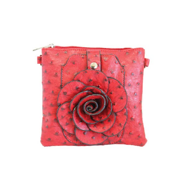 22 Tote - Vendita all'ingrosso Borsa a tracolla - Donna - Borsetta a tracolla per cellulare con fiore di struzzo16