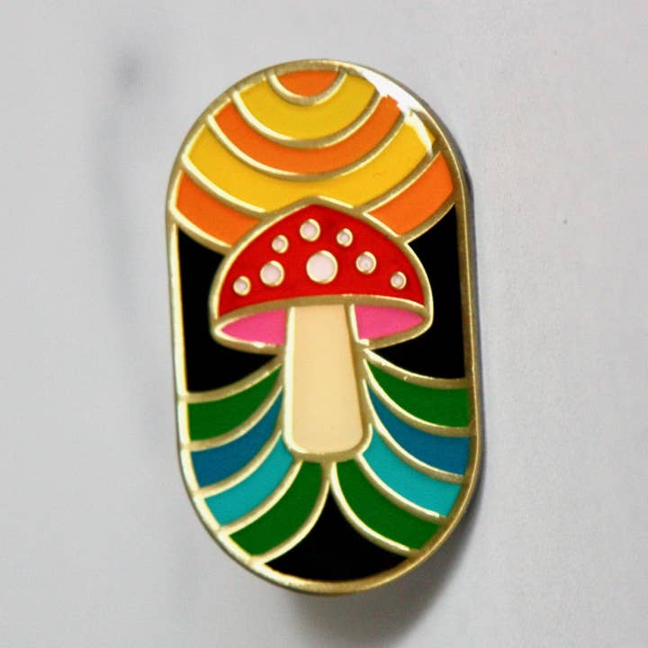 NateDuval.com - Wholesale Lapel Pin/Button - Forager Soft Gold Enamel Lapel Pin/Button0