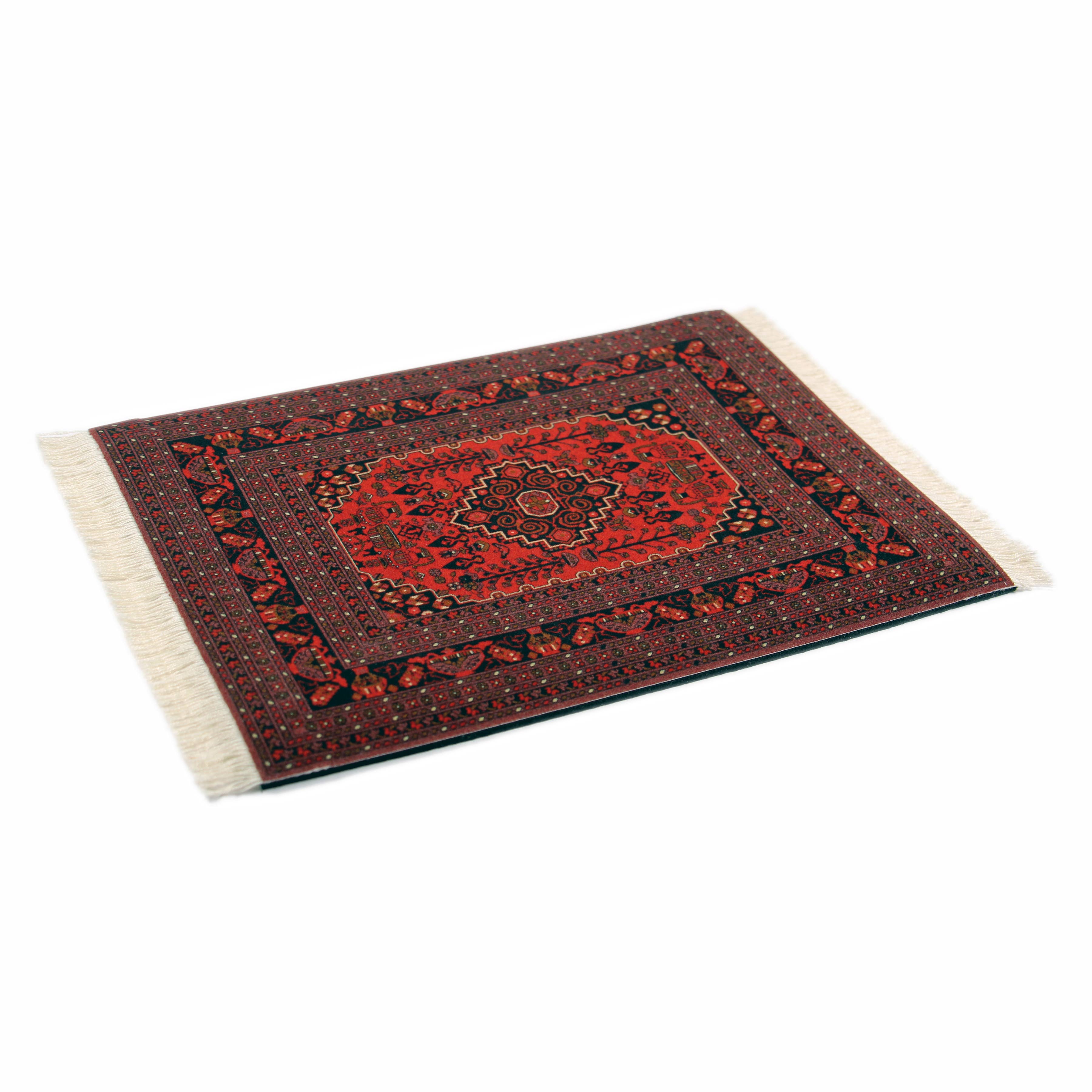 Mouse Rug - Wholesale Mousepad/Trackpad - Antique Red Afghan MouseRug3