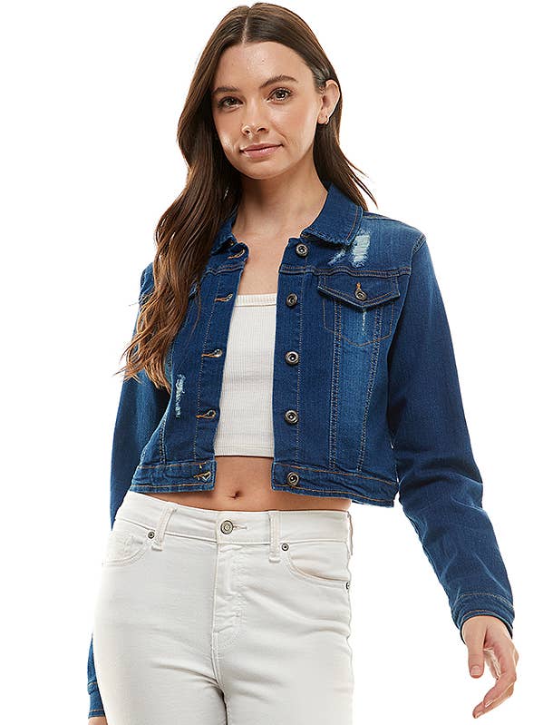 lässige Jeansjacke für Damen aus Elastan für den Großhandel von BLUE AGE