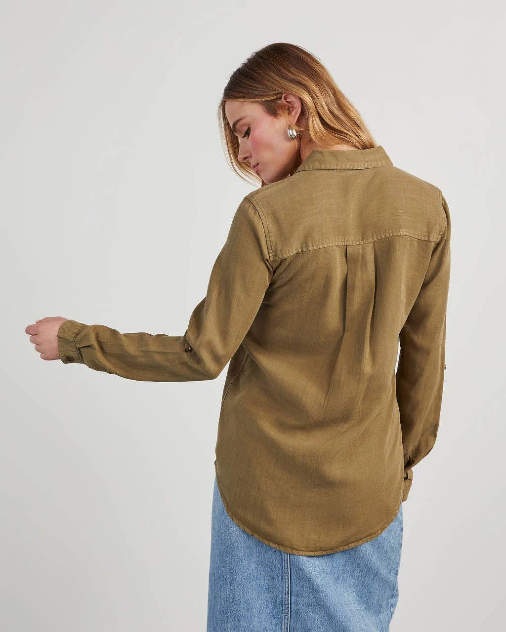 Marayn - Wholesale Button Down Shirt - Women's - Chic 2025 European Fall Casual Denim Shirt Women8