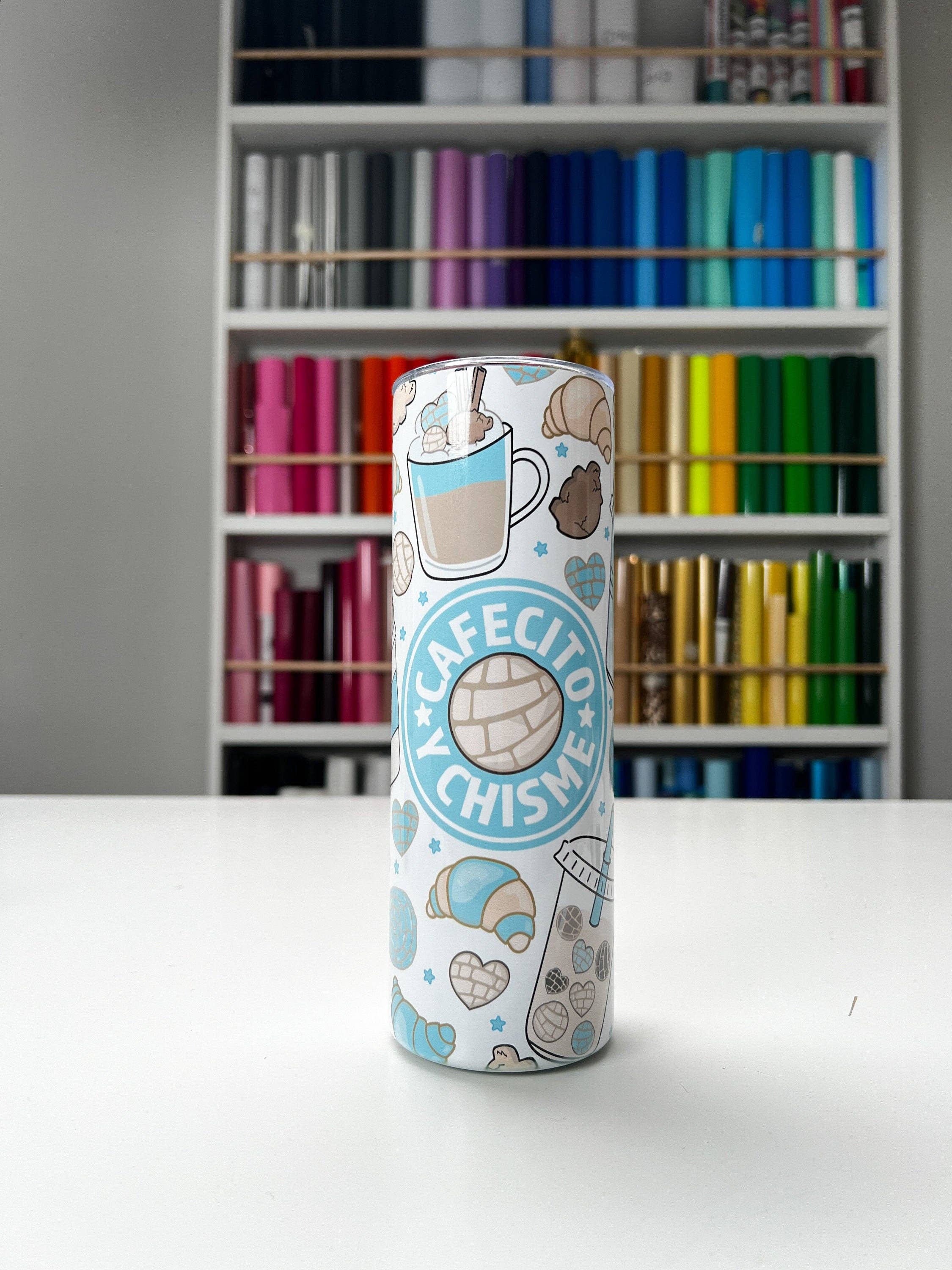 Selena Marie LLC - Wholesale Insulated Mug/Tumbler - Cafecito Y Chisme Custom Stainless Tumblers 20oz