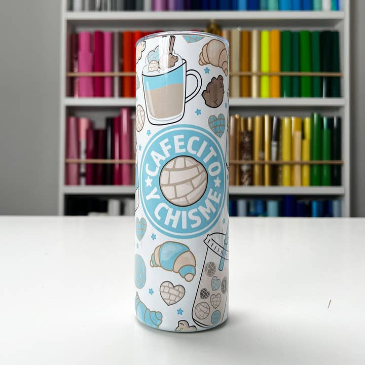 Selena Marie LLC - Wholesale Insulated Mug/Tumbler - Cafecito Y Chisme Custom Stainless Tumblers 20oz0