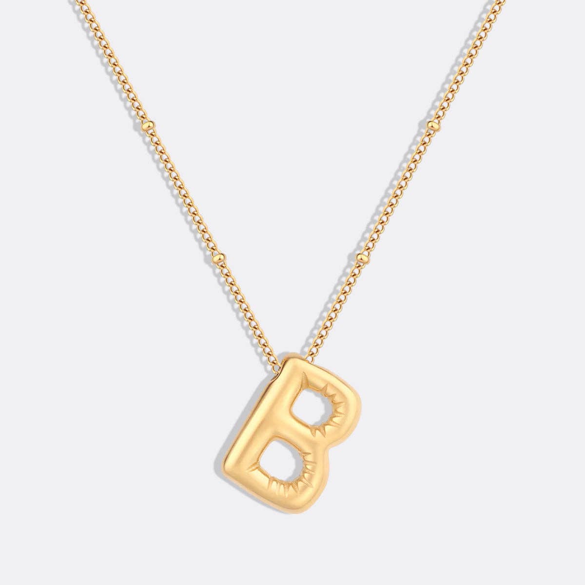 Mint & Lily - Wholesale Pendant/Charm Necklace - Balloon Initial Necklace with Satellite Chain1