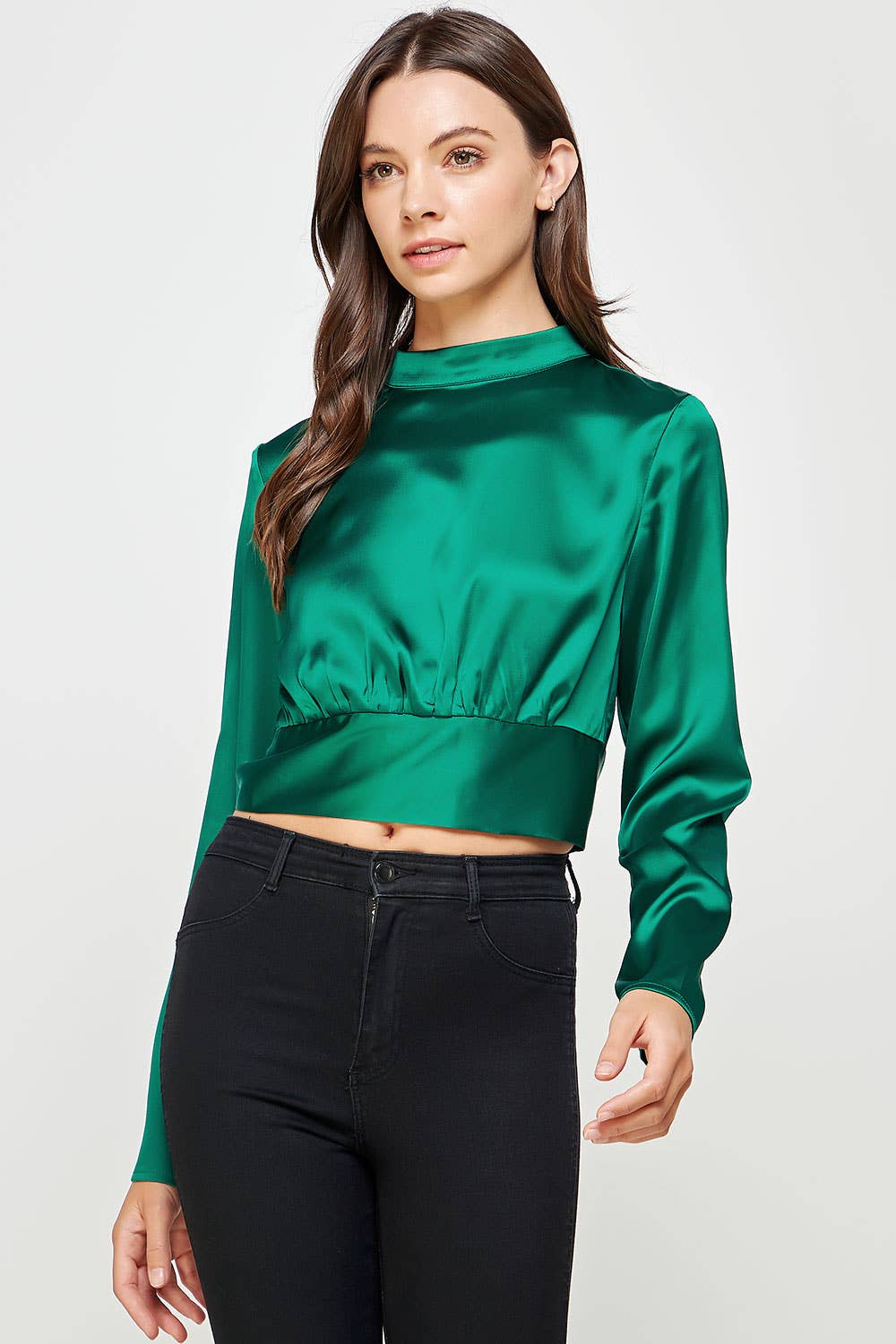 Strut & Bolt – wholesale Blouse – Women’s – Back Bow Tie Satin Blouse2