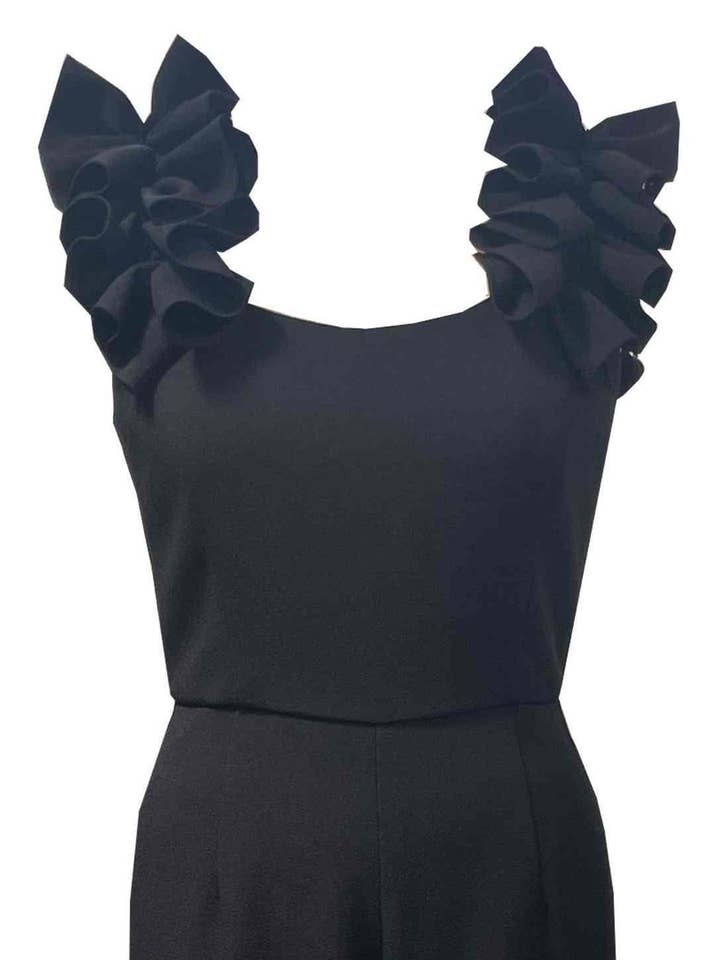Black RUFFLE JUMPSUIT for wholesale on Faire0