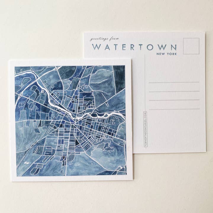 Turn-of-the-Centuries - Wholesale Postcard - WATERTOWN New York Map Postcard3