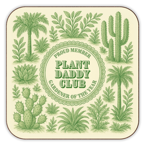 ART WOW – wholesale Coasters – Coasters 'Plant Daddy Club - Gardener of0